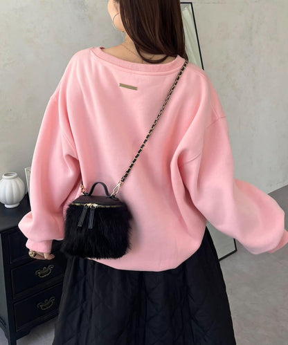 背面金屬裝飾加絨衛衣