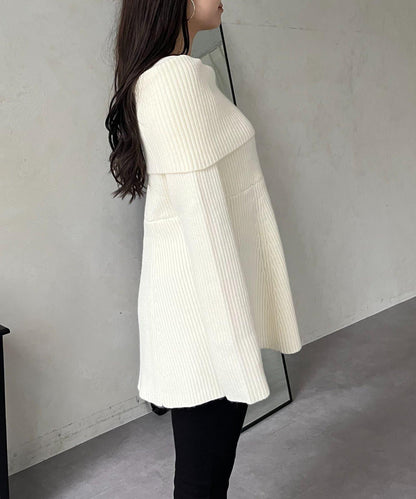 【防靜電】一字肩荷葉邊針織衫