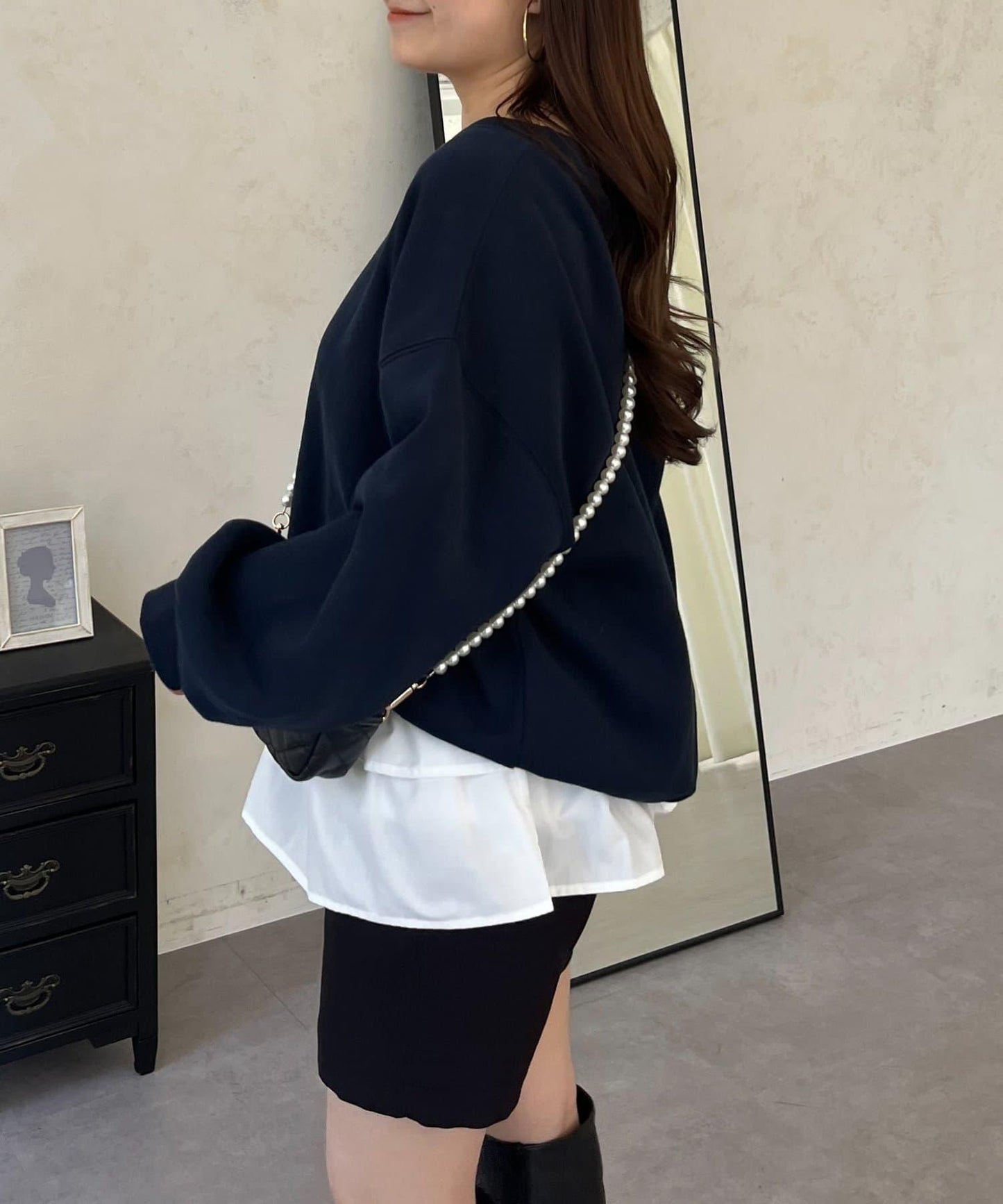 背面金屬裝飾加絨衛衣