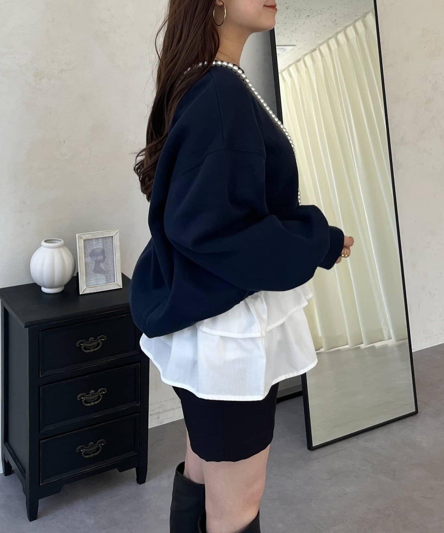 背面金屬裝飾加絨衛衣