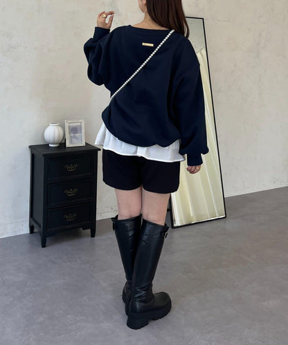 背面金屬裝飾加絨衛衣