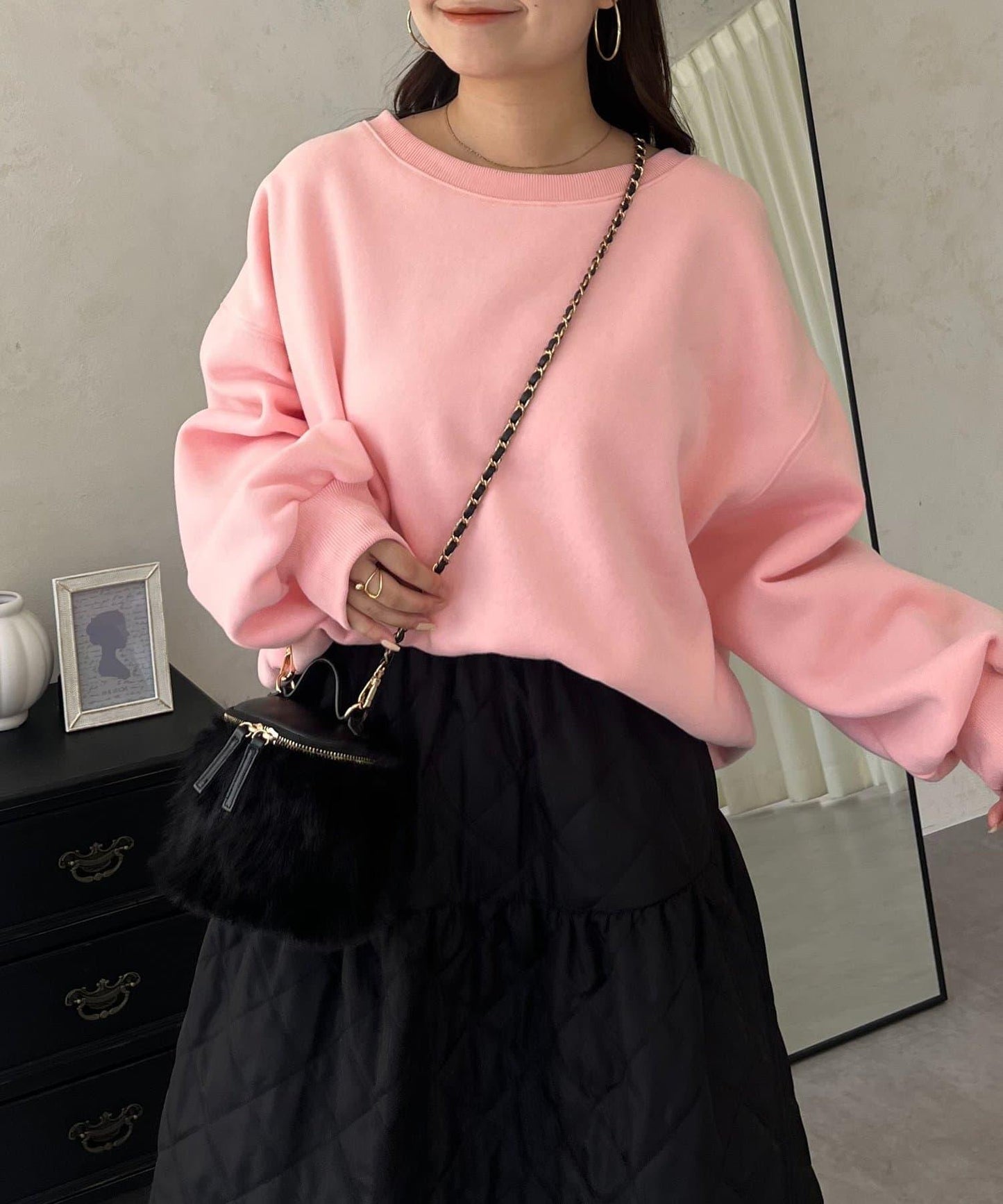 背面金屬裝飾加絨衛衣