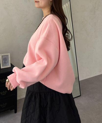 背面金屬裝飾加絨衛衣