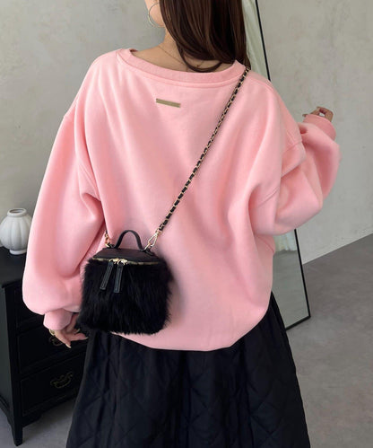 背面金屬裝飾加絨衛衣