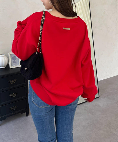 背面金屬裝飾加絨衛衣