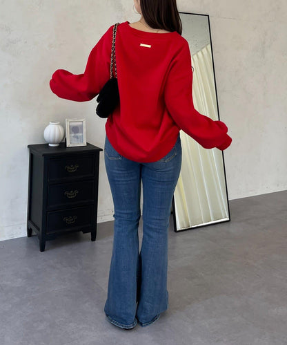 背面金屬裝飾加絨衛衣