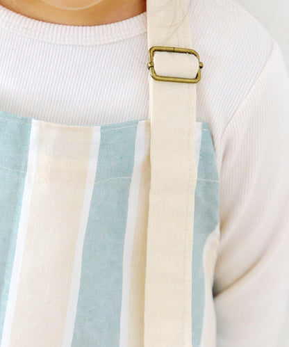 ダブルストライプキッズエプロン&三角巾セット