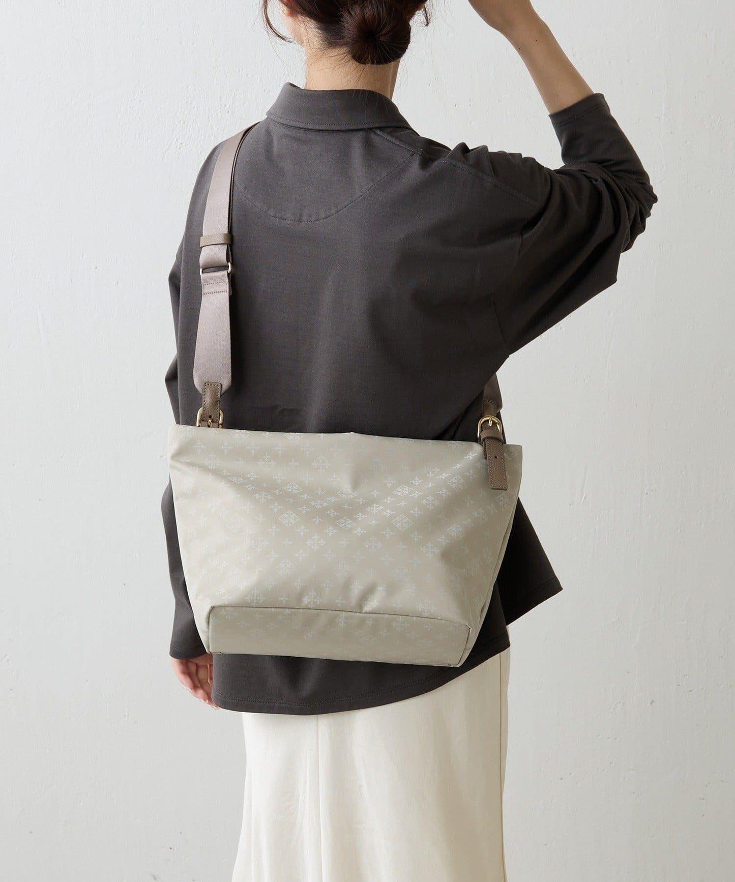 尼龍提花雙用單手柄托特包