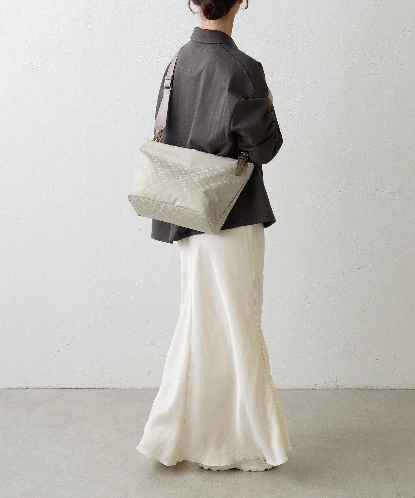 尼龍提花雙用單手柄托特包