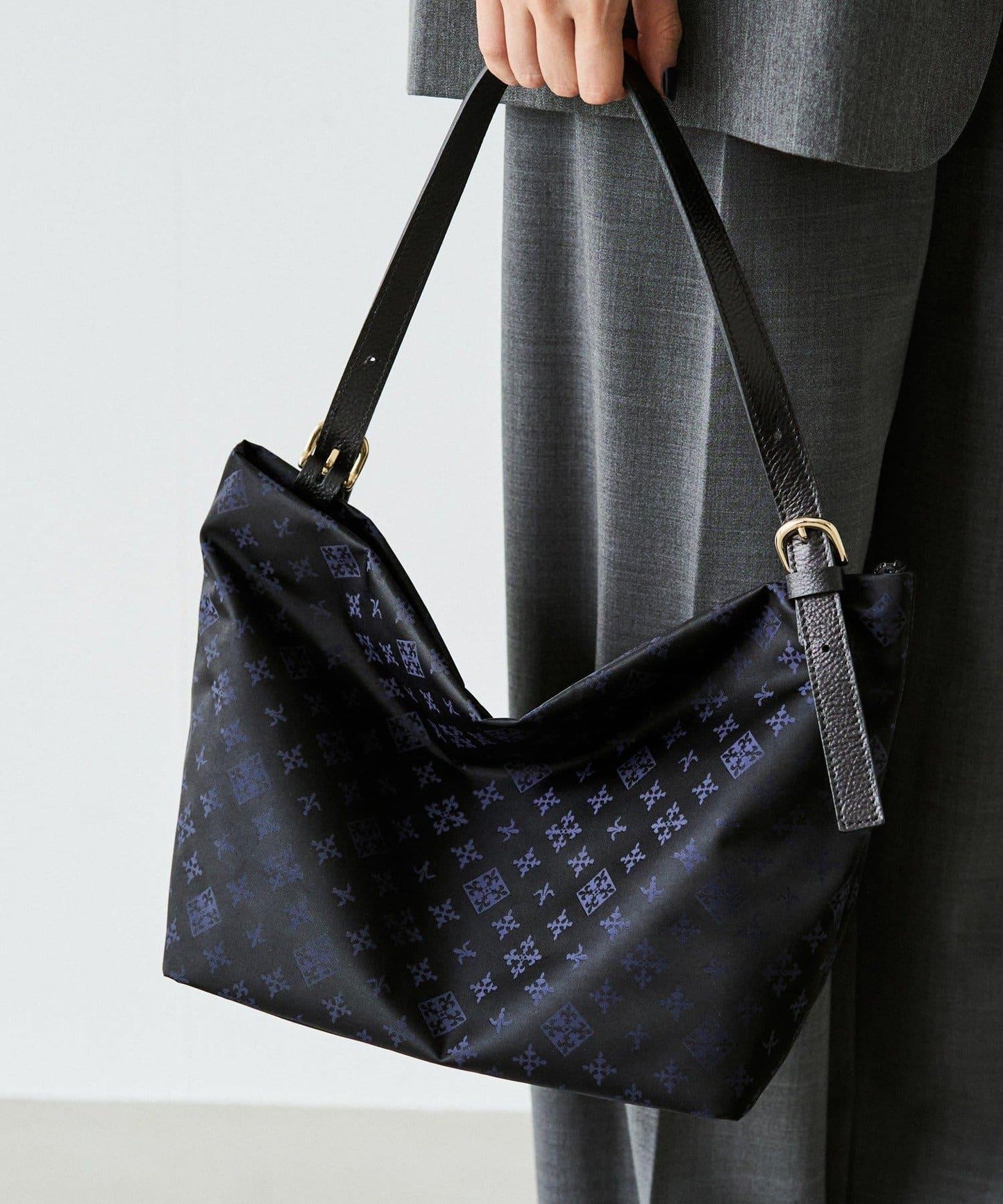 尼龍提花雙用單手柄托特包