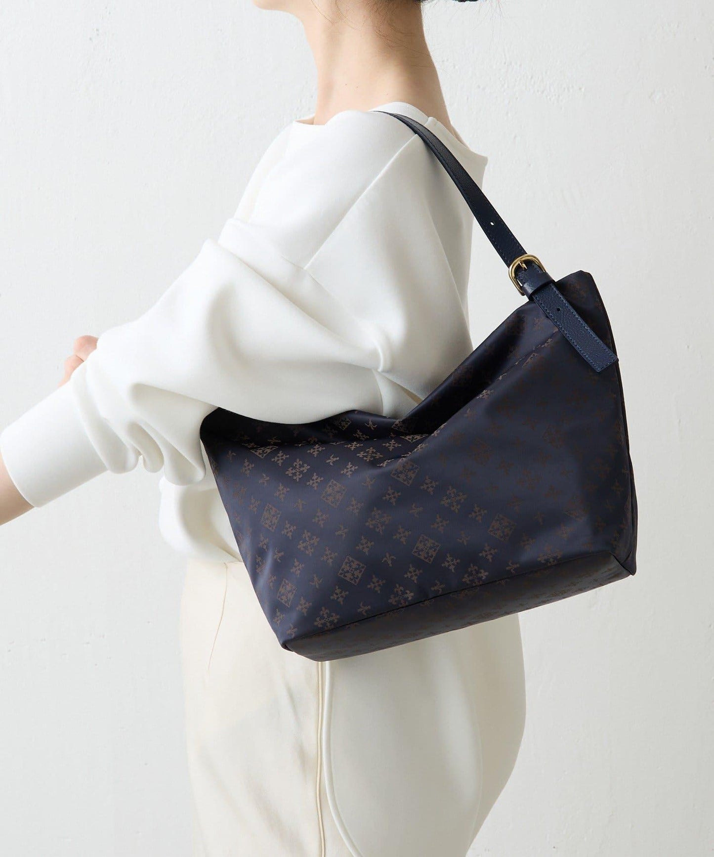 尼龍提花雙用單手柄托特包