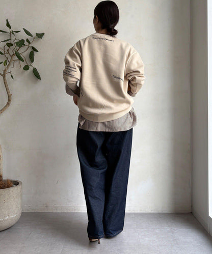 加絨隨機刺繡標誌衛衣