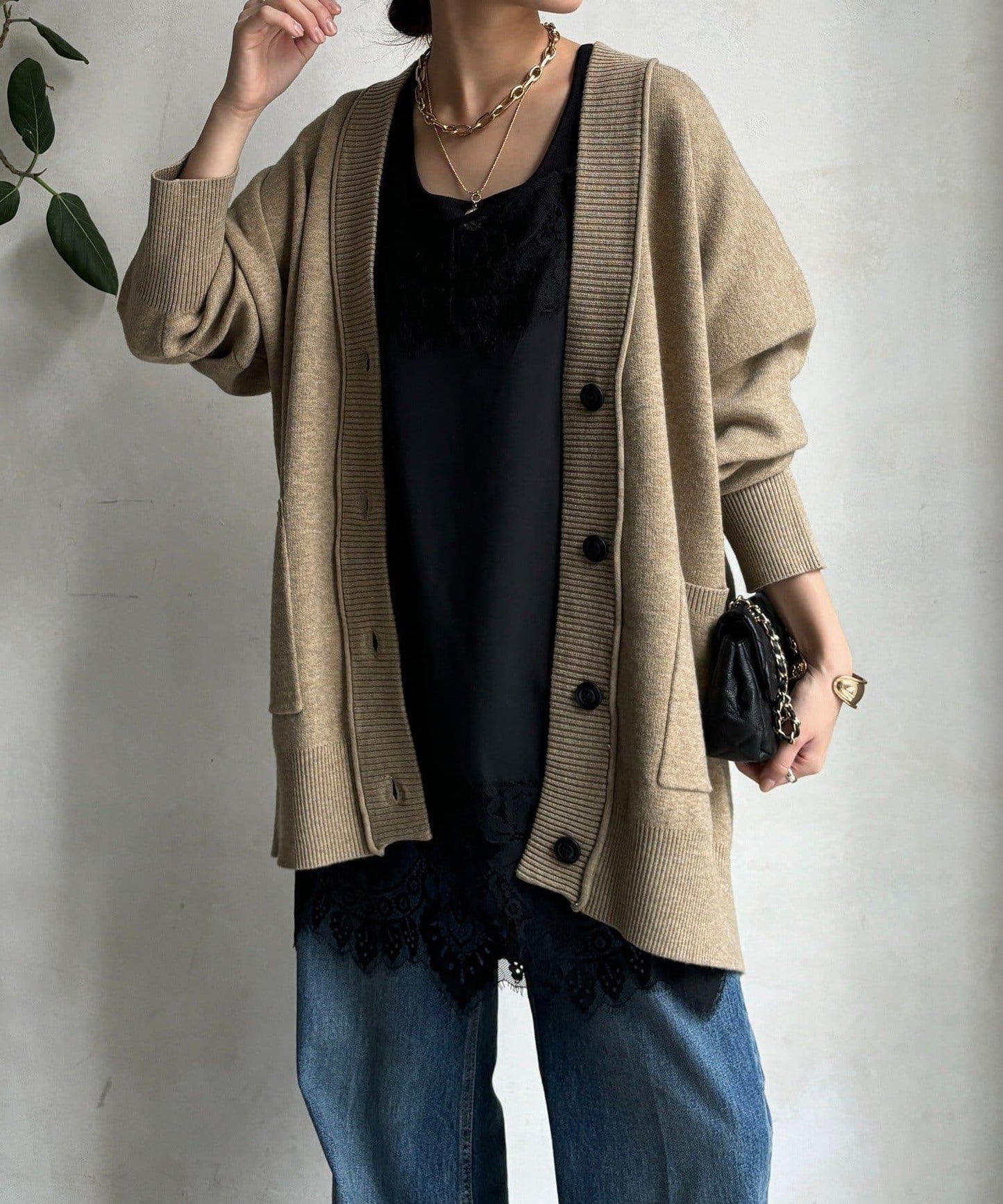 蕾絲吊帶長款上衣