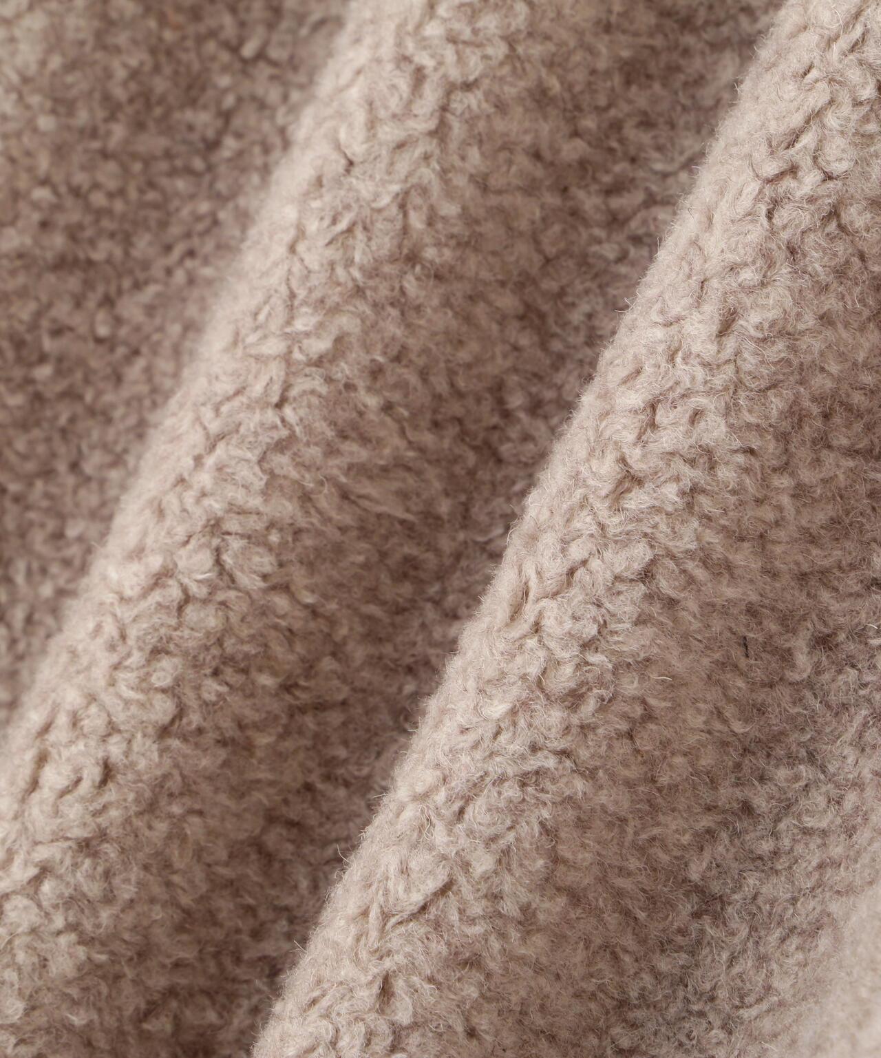 羊羔絨無領大衣