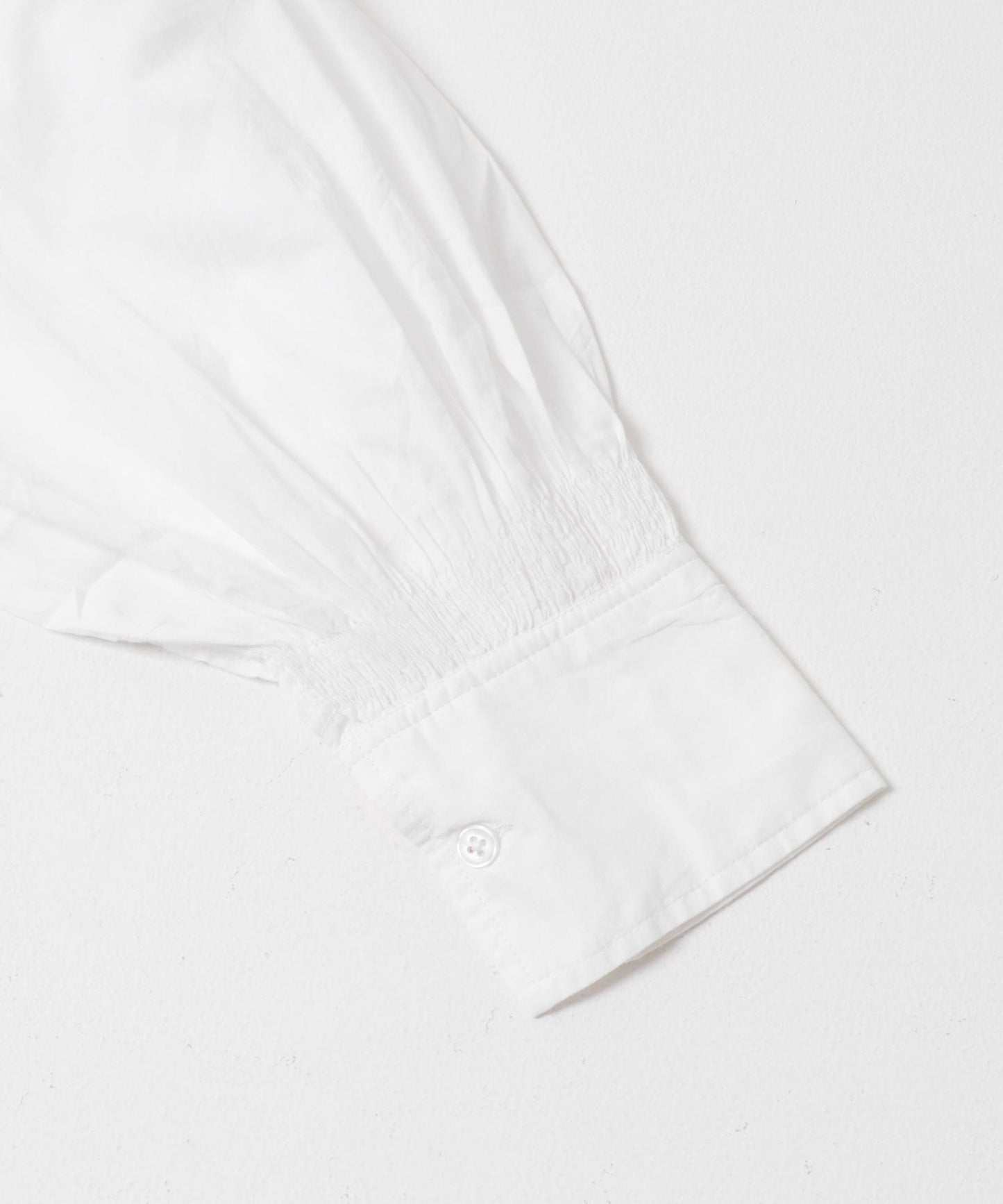 褶皺棉質荷葉邊領襯衫