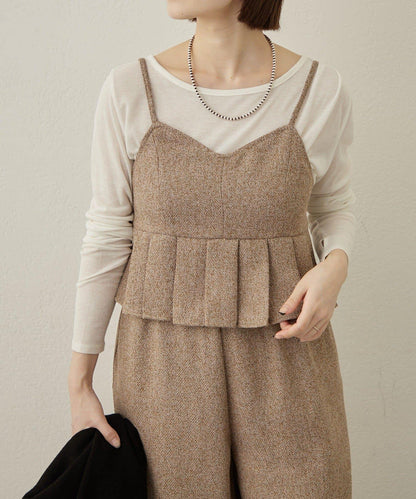 【可成套穿著◎】粗花呢吊帶背心