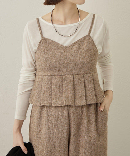 【可成套穿著◎】粗花呢吊帶背心