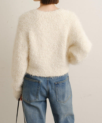 Omekashi 亮絲摩爾針織開衫