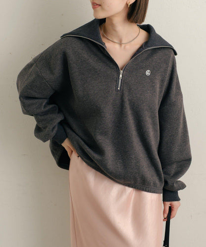 刺繡半拉鍊衛衣