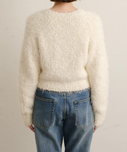 Omekashi 亮絲摩爾針織開衫