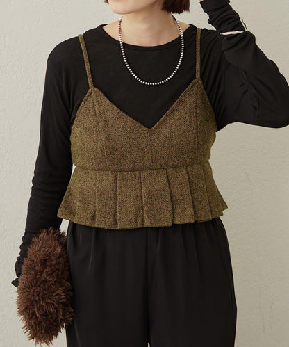 【可成套穿著◎】粗花呢吊帶背心