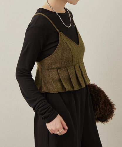 【可成套穿著◎】粗花呢吊帶背心