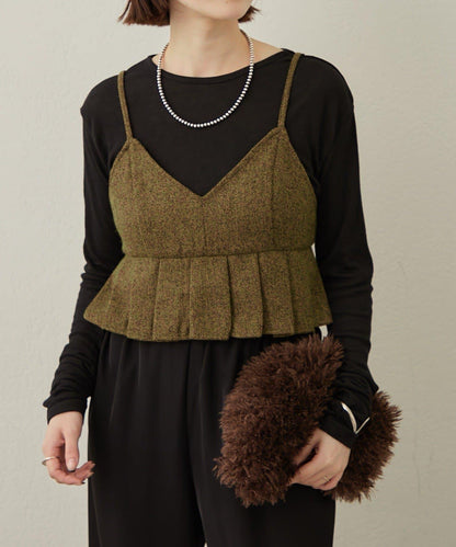 【可成套穿著◎】粗花呢吊帶背心