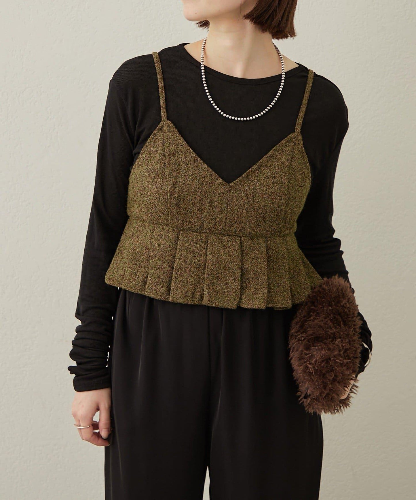 【可成套穿著◎】粗花呢吊帶背心