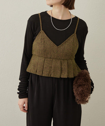 【可成套穿著◎】粗花呢吊帶背心