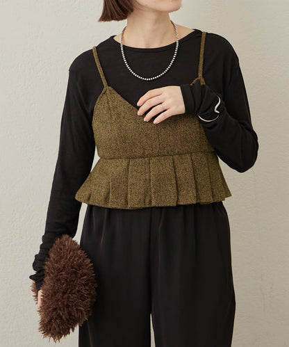 【可成套穿著◎】粗花呢吊帶背心