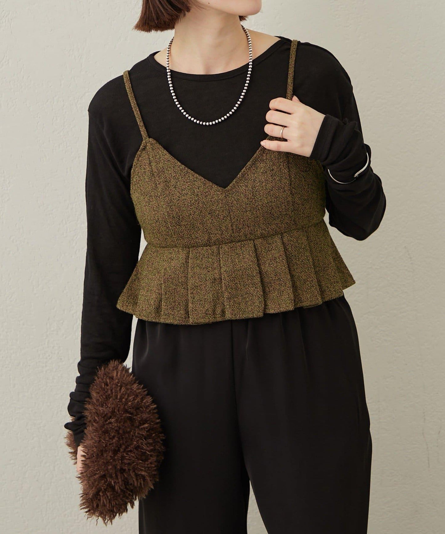 【可成套穿著◎】粗花呢吊帶背心