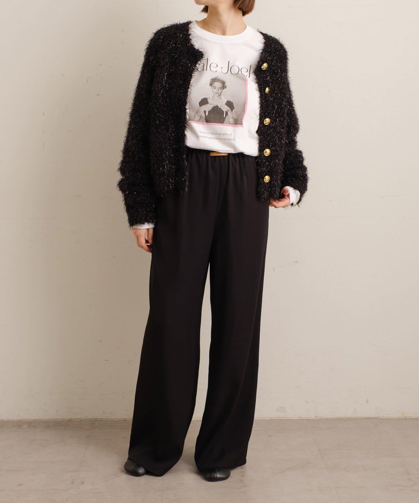 Omekashi 亮絲摩爾針織開衫