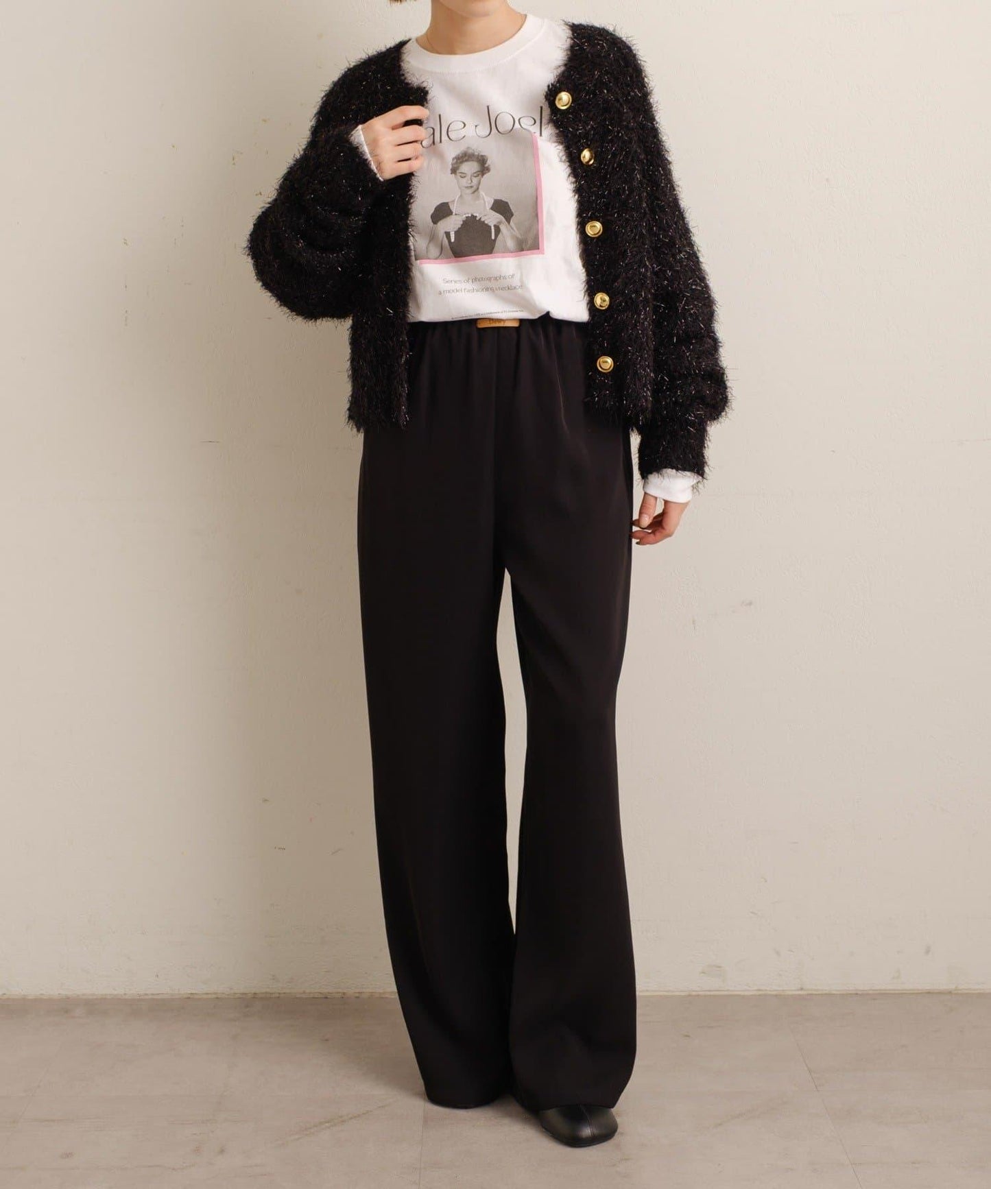 Omekashi 亮絲摩爾針織開衫