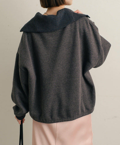 刺繡半拉鍊衛衣