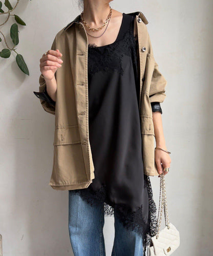 不對稱蕾絲吊帶