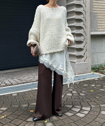 不對稱蕾絲吊帶