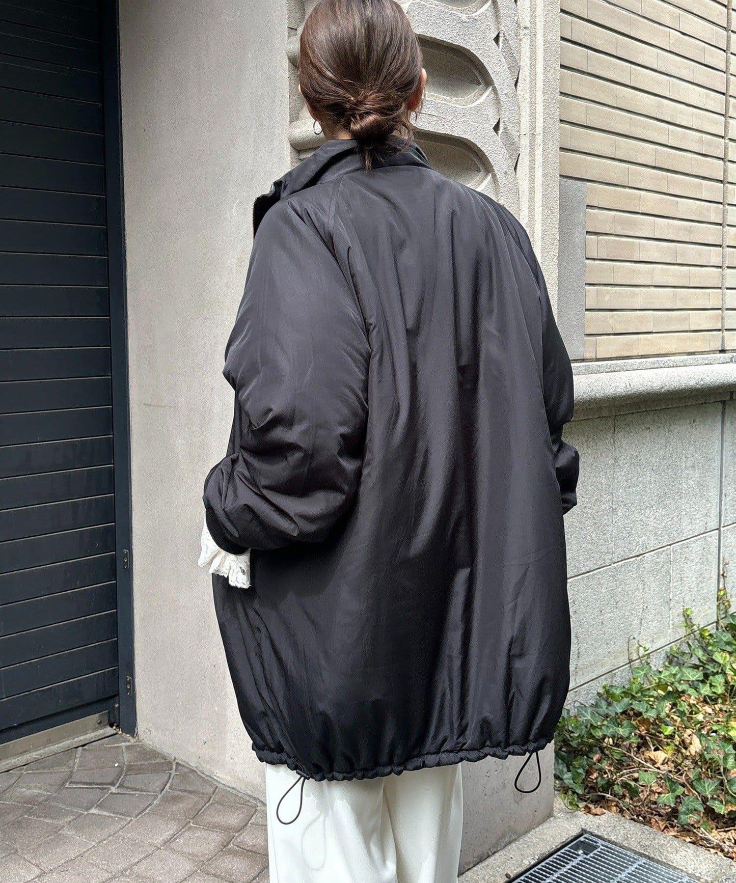 菱格絎縫雙面穿大衣