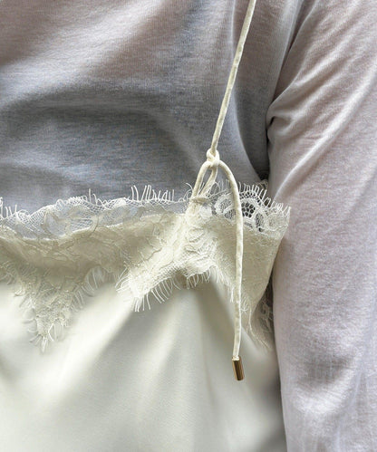 不對稱蕾絲吊帶