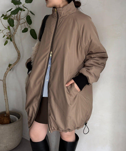 菱格絎縫雙面穿大衣