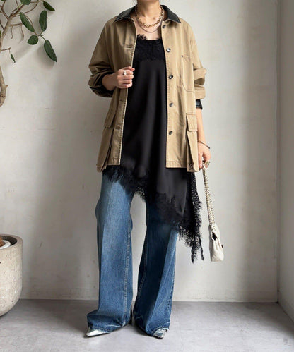 不對稱蕾絲吊帶