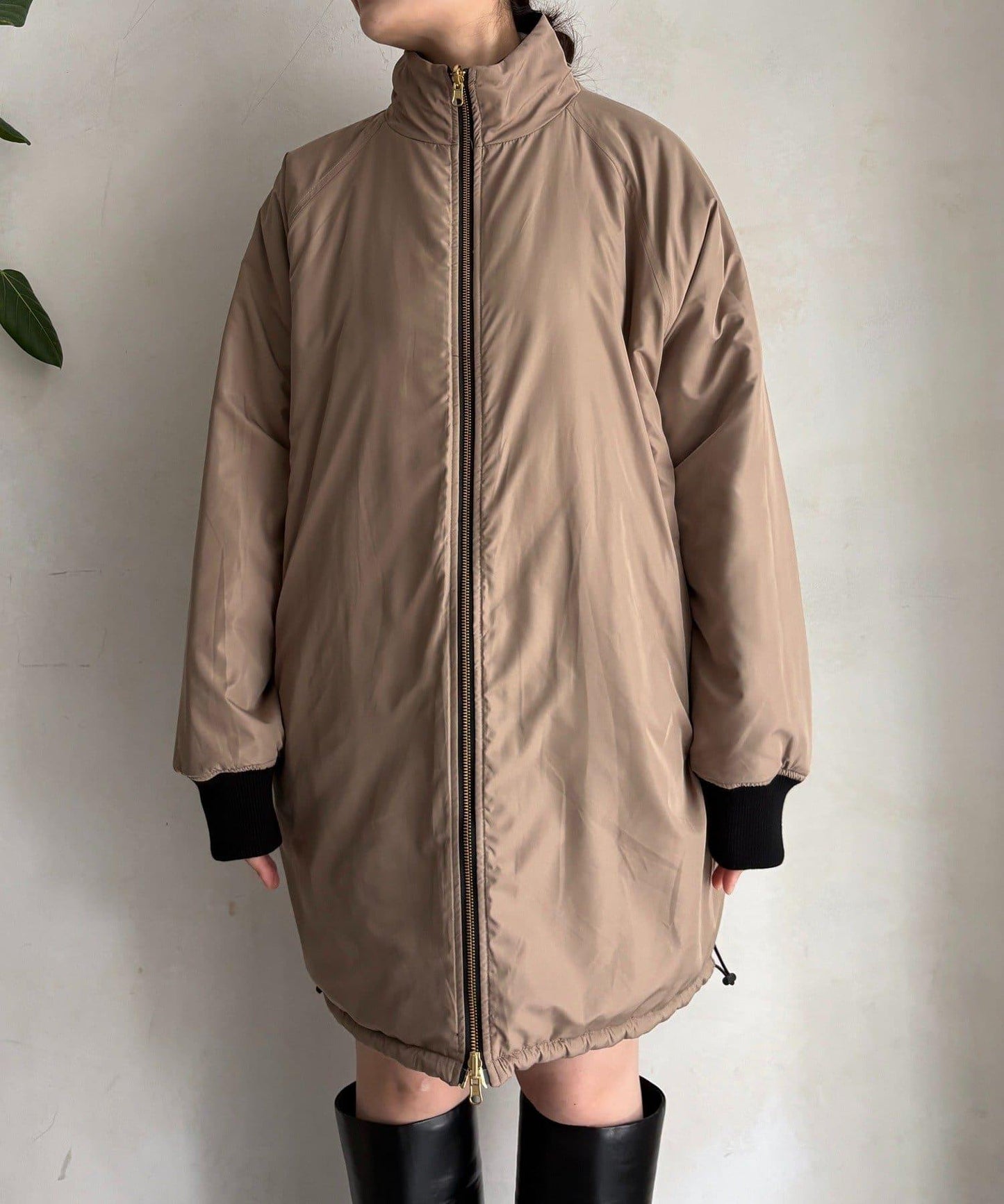 菱格絎縫雙面穿大衣