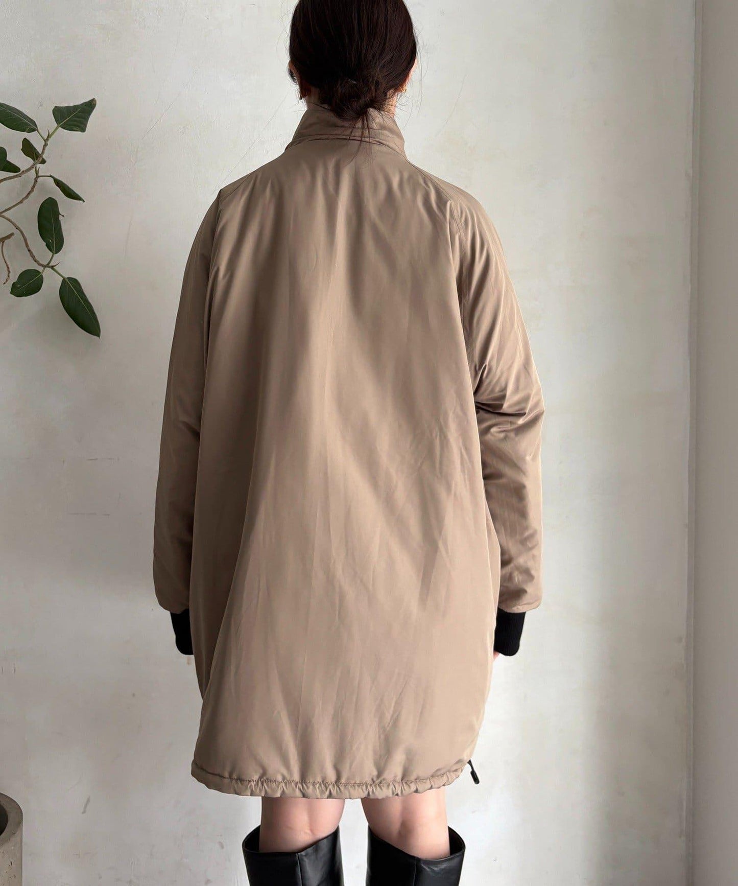 菱格絎縫雙面穿大衣