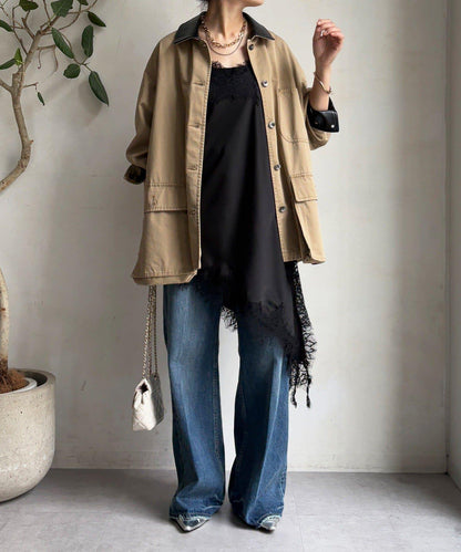 不對稱蕾絲吊帶