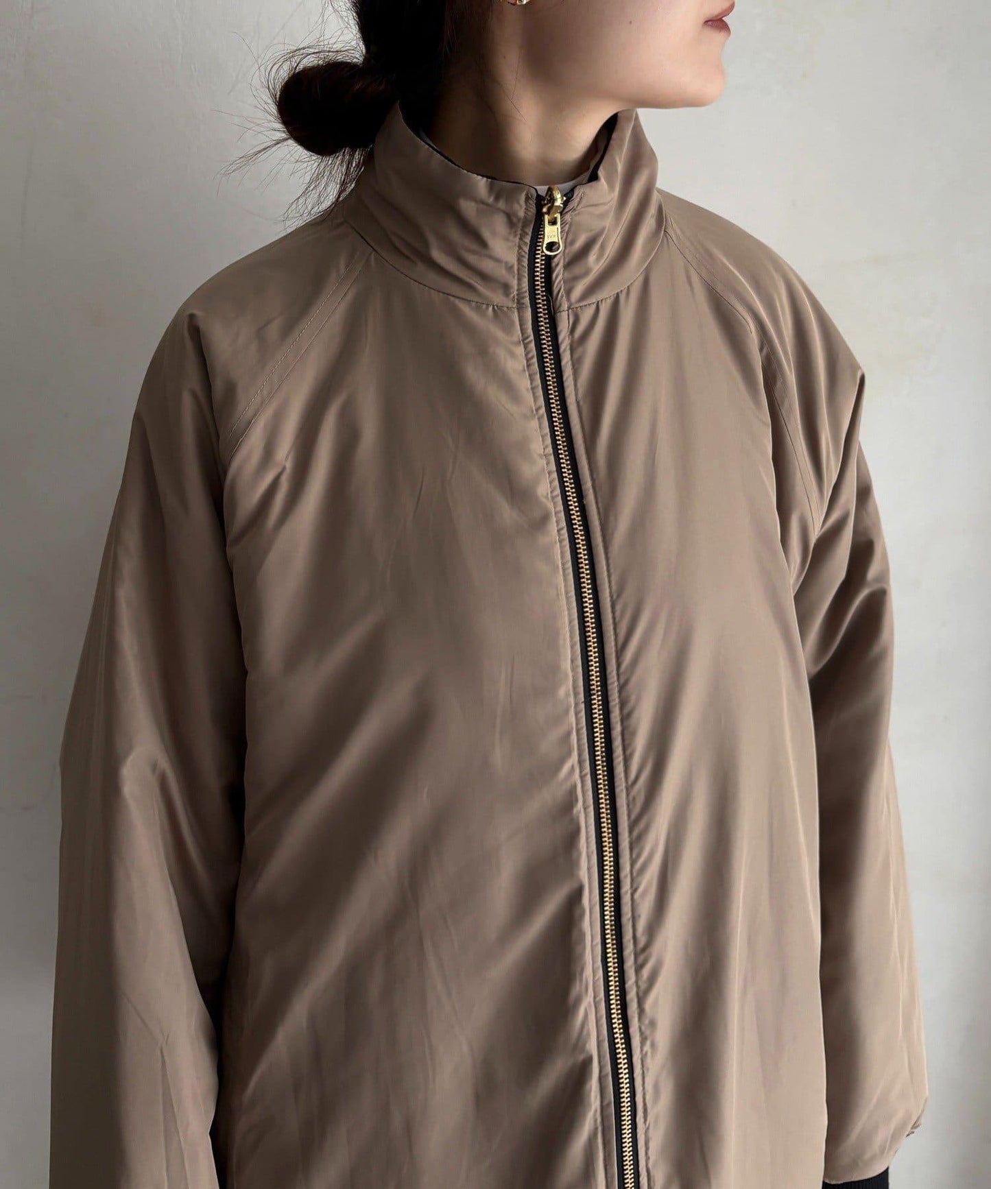 菱格絎縫雙面穿大衣