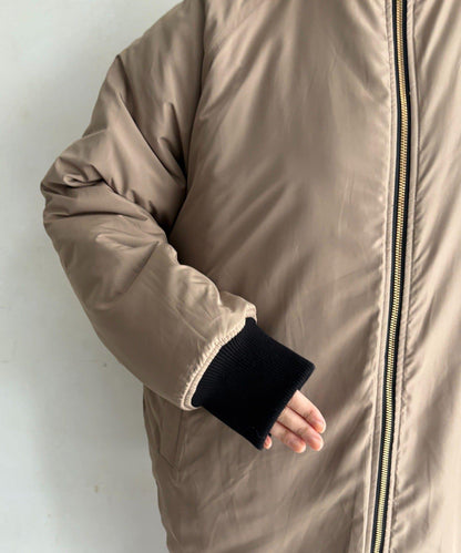 菱格絎縫雙面穿大衣