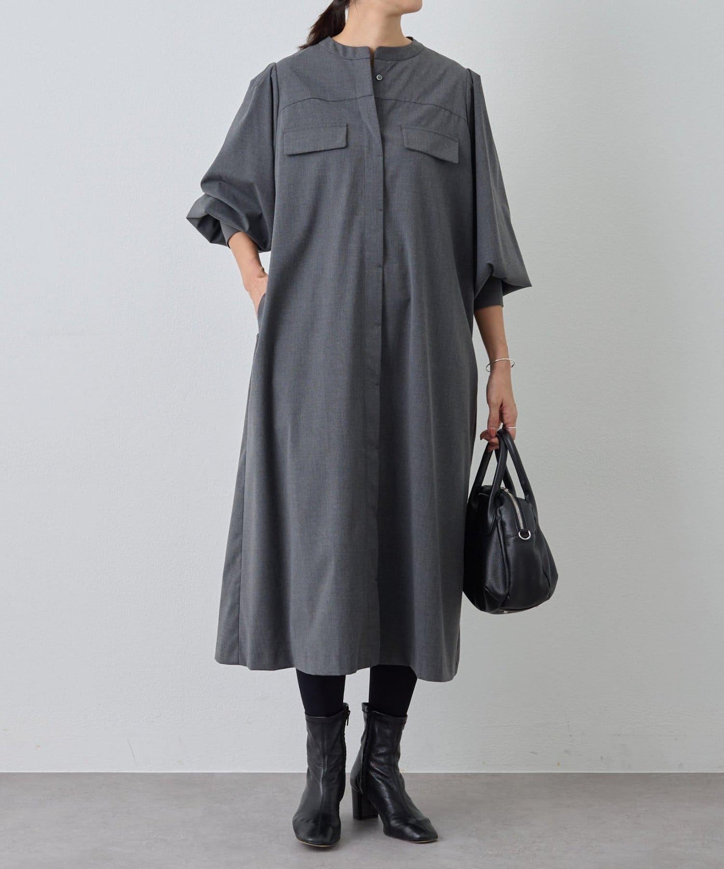 長款襯衫連衣裙