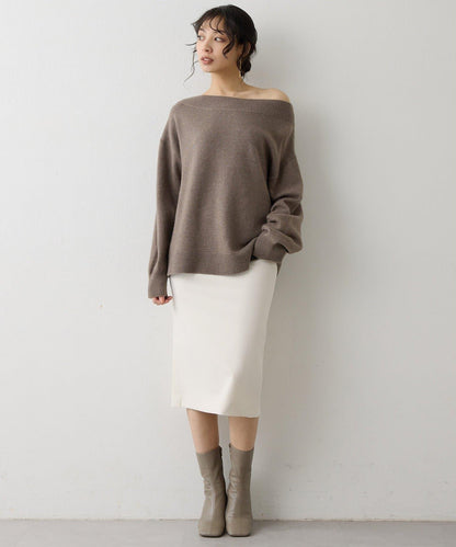 W/Ca一字肩套頭衫