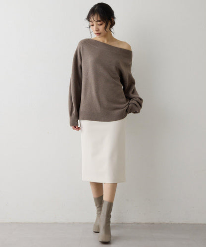 W/Ca一字肩套頭衫