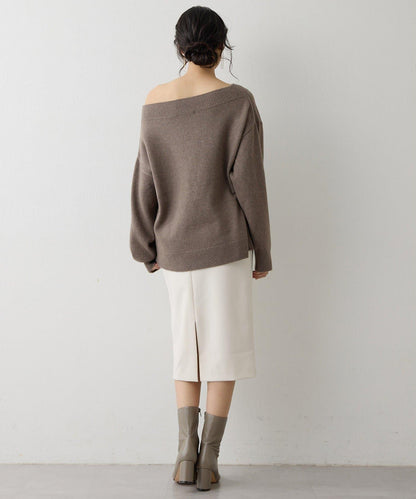 W/Ca一字肩套頭衫