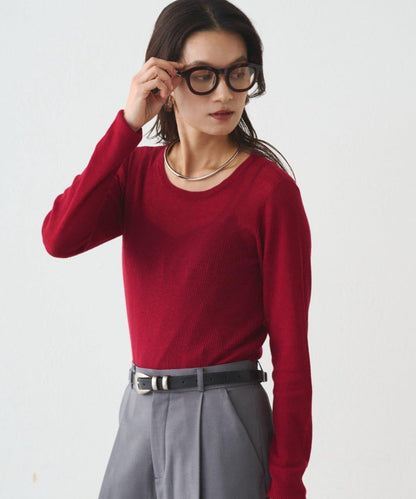 透視針織套頭衫